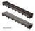 Josam 150051 1-Meter Meadrive Channel with Grate - Black Home Drain