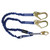 FallTech 8240Y3 4-1/2' to 6' ElasTech Energy Absorbing Lanyard, Double-leg with Steel Connectors