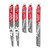 Milwaukee 49-22-5505 5-Piece SAWZALL Carbide Demolition Wood and Metal Cutting Reciprocating Saw Blade Set
