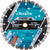 Makita 9" diamond blade for cordless saws, ultra thin kerf, wet/dry cutting, max 6,650 RPM.