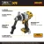 DEWALT DCD1007B hammer drill feature diagram highlighting its brushless motor, 3-speed transmission, metal chuck, LED light, and anti-rotation system.