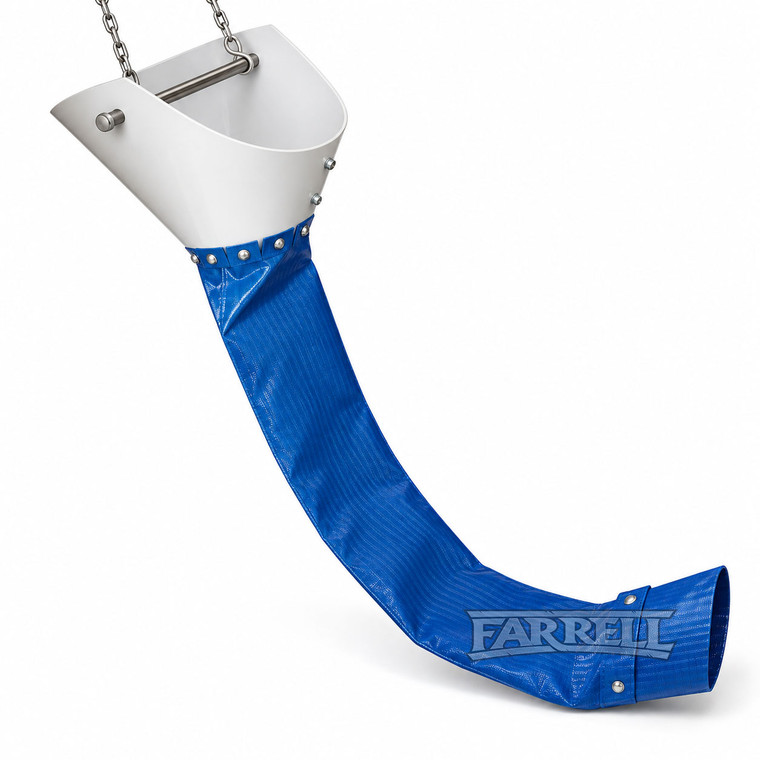 Poly Concrete Hopper with Pipe and 5' Blue Elephant Trunk