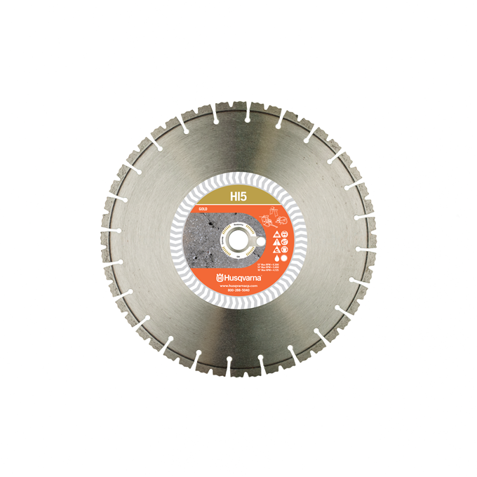 Husqvarna 542774541 14" HI-5 Dry Diamond Blade for Cured Concrete / Brick