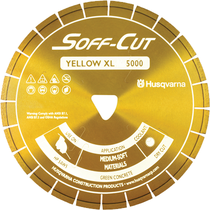 Husqvarna XL6-5000 6 Yellow Soff-Cut Blade w/ Skid Plate