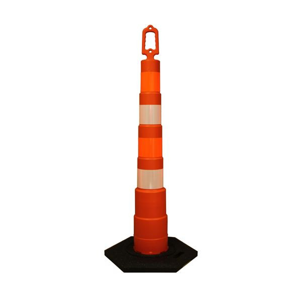 Lakeside Plastics 4294-LP-16 42" Divertor with 16 Lb. Base and High Intensity Reflective Stripes
