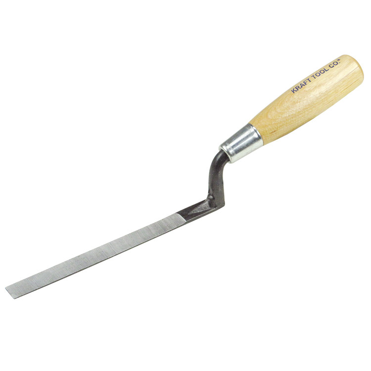 Kraft Tool BL768 6-5/8" x 1" Caulking Trowel with Wood Handle