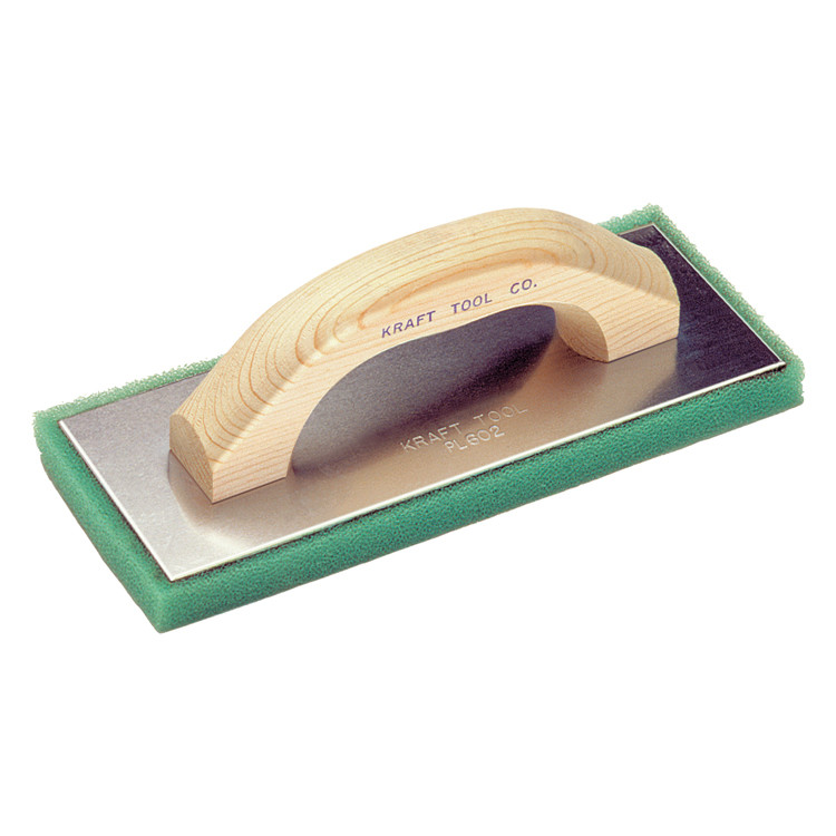 Kraft Tool PL602 10" x 4" x 3/4" Green Coarse Texture Float with Wood Handle
