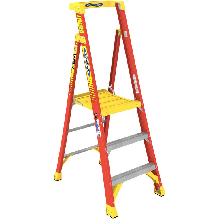 Werner #PD6203 3 Ft. Fiberglass Podium Ladder Type 1A 300 Lbs.