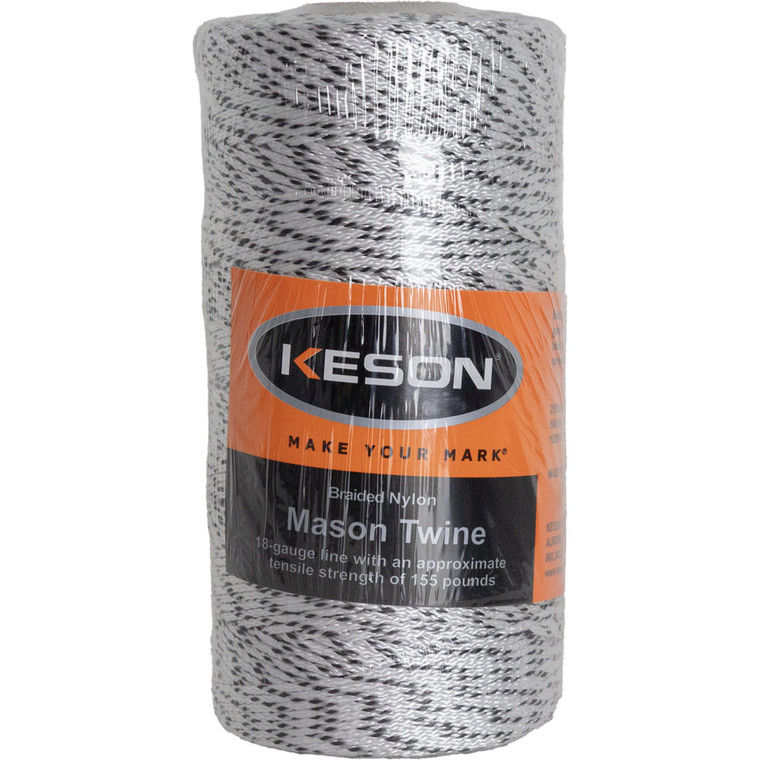 Keson BWB1000 1000 Ft. Black and White Braided Mason Line