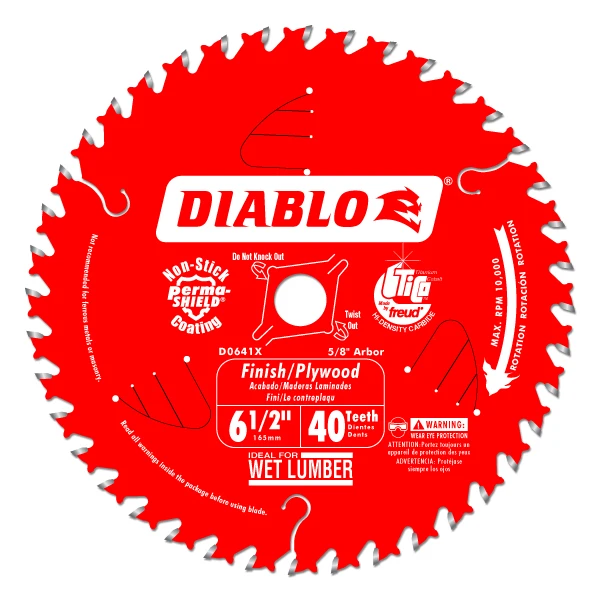 Diablo D0641X 6-1/2" x 5/8" x 40T Finish Saw Blade