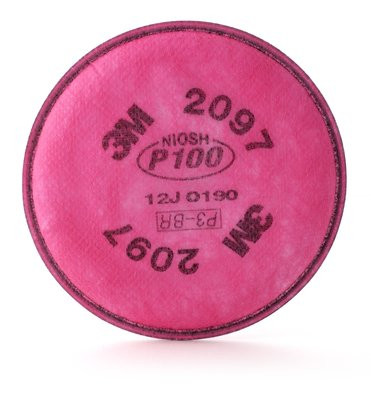 3M #2097 P100 Particulate Filter - Pink (Pack of 2 Ea.)