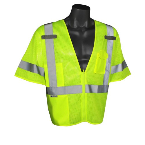 Radians SV3ZGM-4X/5X Class 3 Lime Mesh Safety Vest, 4XL/5XL