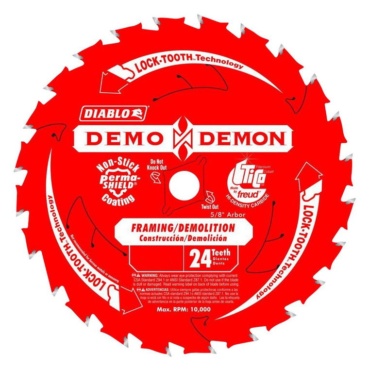 Diablo D0624DA 6-1/2" x 24T Demo-Demon Circular Saw Blade