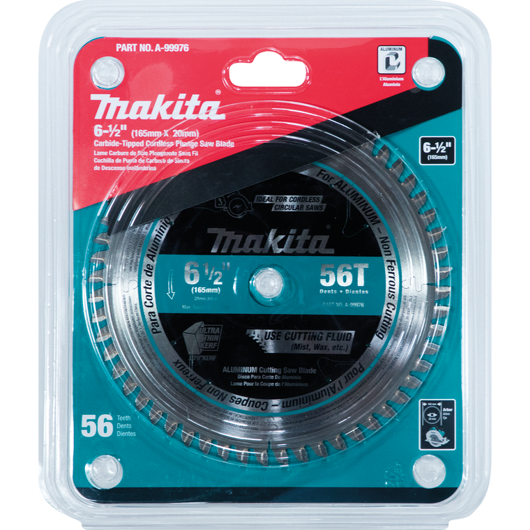 Makita A99976 61/2" X 56T Carbide Tipped Plunge Saw Blade For Aluminum