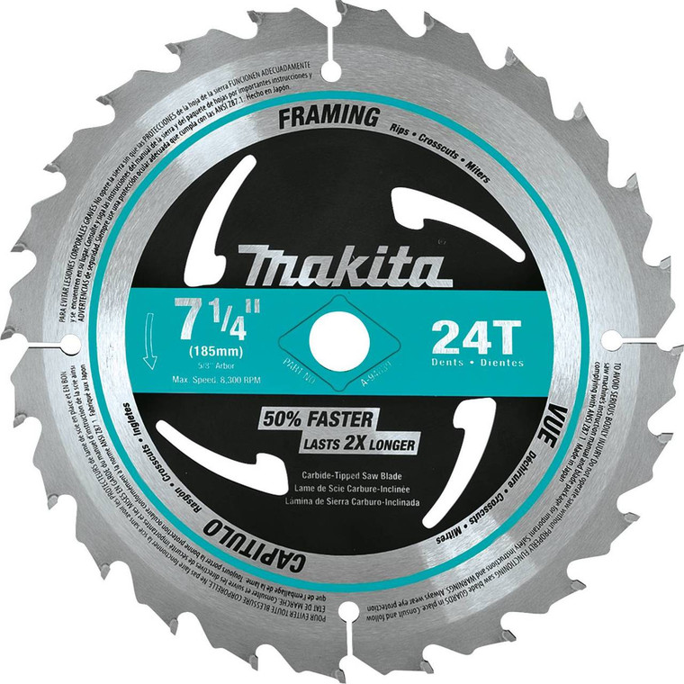 Makita A-94839 7-1/4" 24T Carbide-Tipped Circular Saw Blade