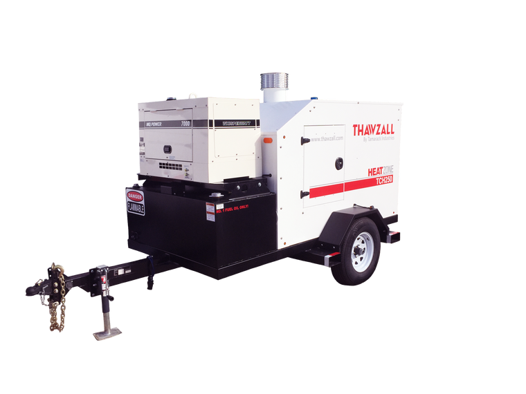 Thawzall TCH250 Glycol Ground Thawing And Concrete Curing System With Generator