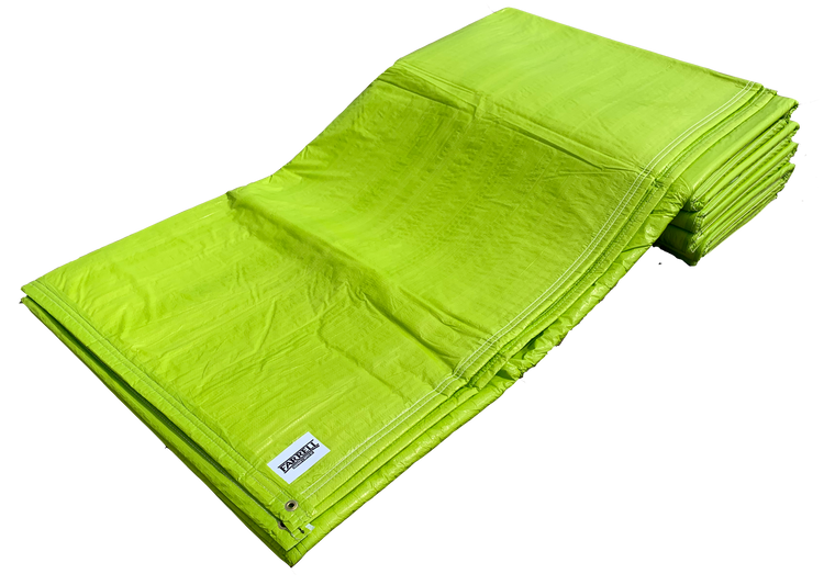 Farrell Equipment 411585FP Hi-Viz "Shock Yellow" 4-Layer Insulated Concrete Blankets 12' Wide x 24' Long