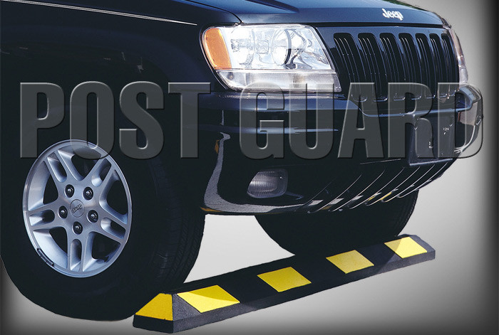 Post Guard ENC-16101 6 Ft. Part It Parking Curb Black with Yellow Stripe