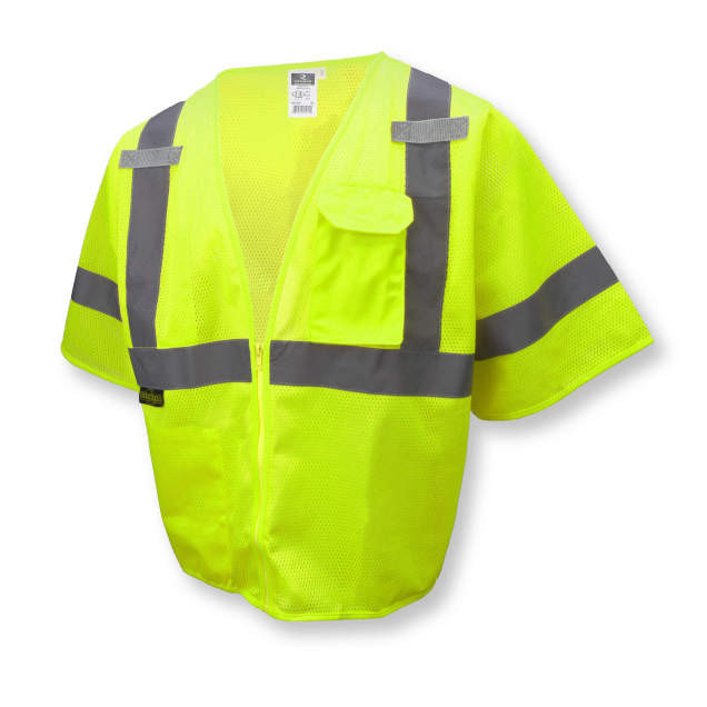 Radians SV3ZGM-S/M Class 3 Lime Mesh Safety Vest - S/M