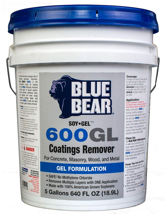 Franmar BLUE BEAR 600GL Soy-Gel Coatings Remover 5-Gallon Pail