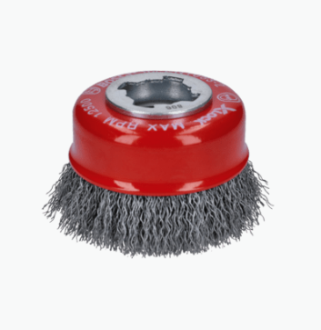 Bosch WBX318 3-Inch Wheel X-LOCK Arbor Carbon Steel Crimped Wire Cup Brush