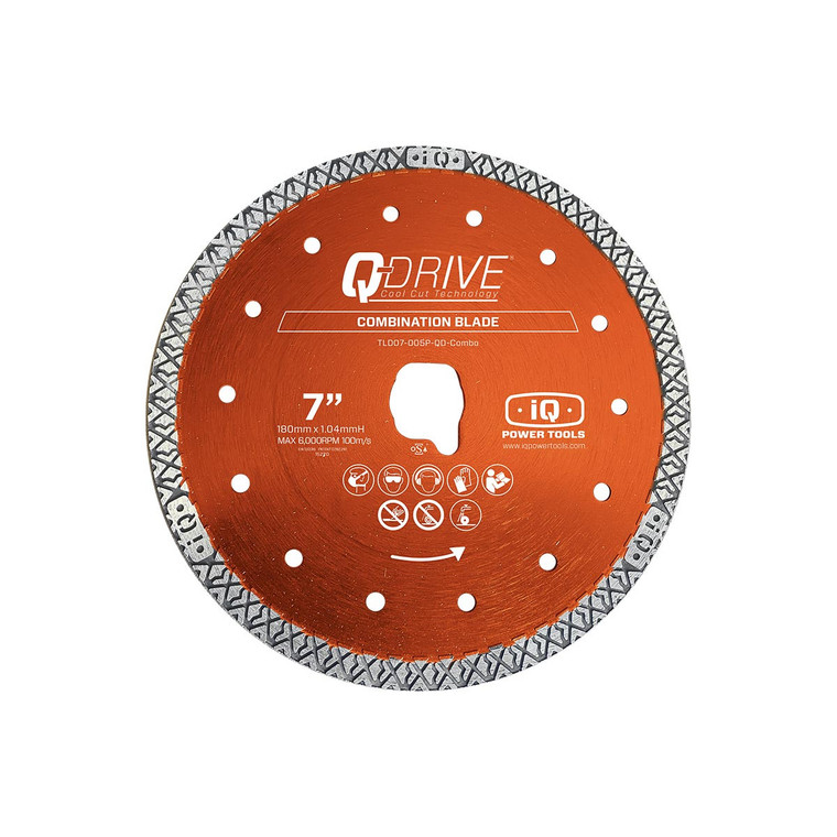 IQ Power Tools TLD07-005P-QD-COMBO 7-Inch Q-Drive Combination Diamond Blade