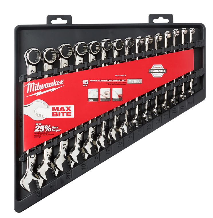 Milwaukee 48-22-9515 15-Piece Combination Wrench Set - Metric