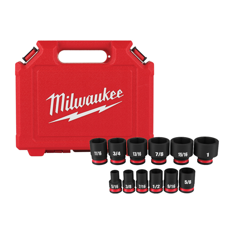 Milwaukee 49-66-7005 12-Piece SHOCKWAVE Impact Duty 3/8-Inch Drive SAE Standard 6-Point Socket Set