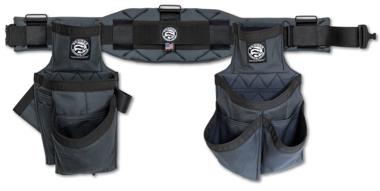 Badger 461010LG Carpenter Set Tool Belt - Gunmetal Gray - Large