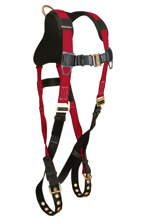 FallTech 7008BLX Tradesman Plus 1D Standard Non-belted Full Body Harness, Tongue Buckle Leg Adjustment - LARGE/X-LARGE