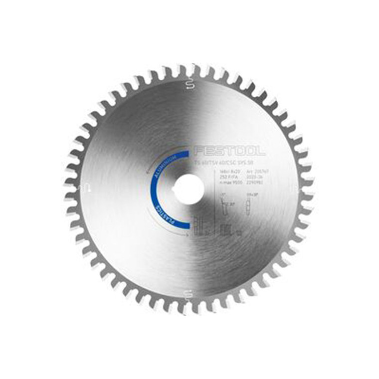 Festool 205774 Saw Blade ALUMINIUM/PLASTICS HW 168x1, 8x20 TF52 A