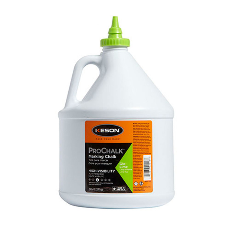 Keson 105GL 5 LB ProChalk Semi-Permanent Marking Chalk - Glo-Lime