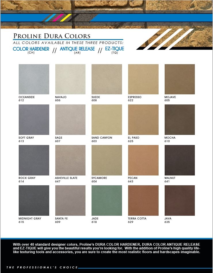 Color Charts - EZ Concrete Supply