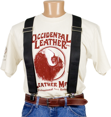 Occidental Leather 9020B Oxy Nylon Suspenders - Black