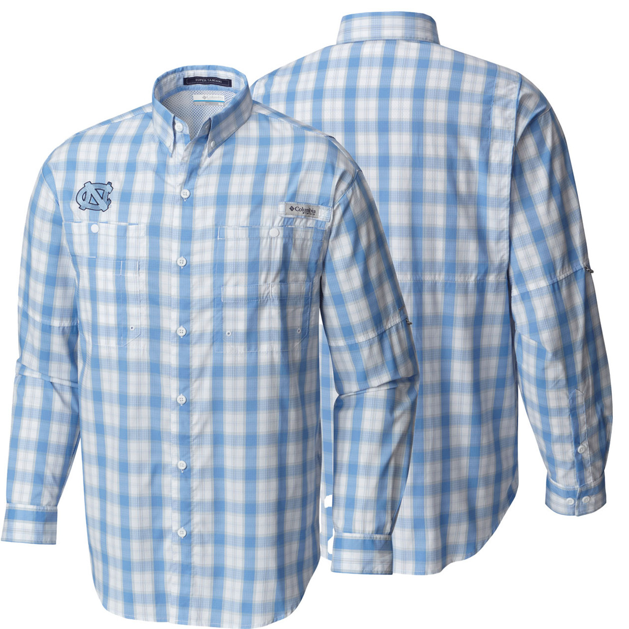 Columbia Men's PFG Super Tamiami Long Sleeve Shirt - XL - BluePlaid