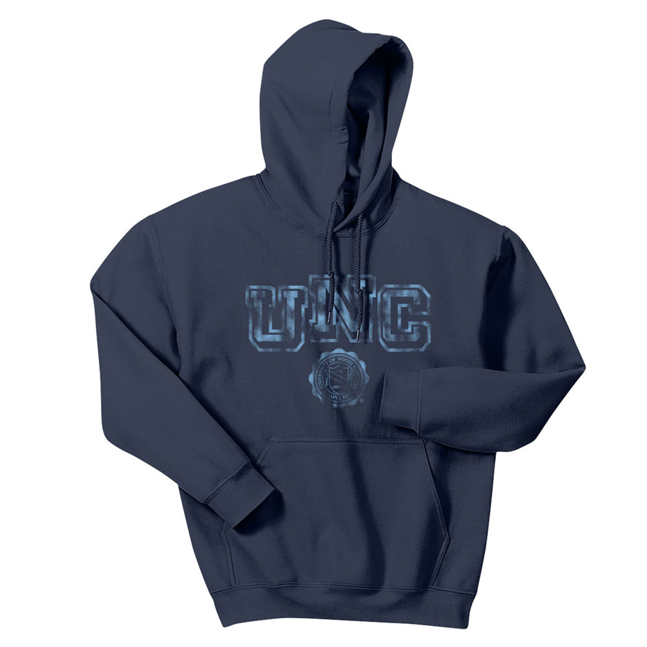 Carolina Hooded Sweatshirt UNC Seal on Navy