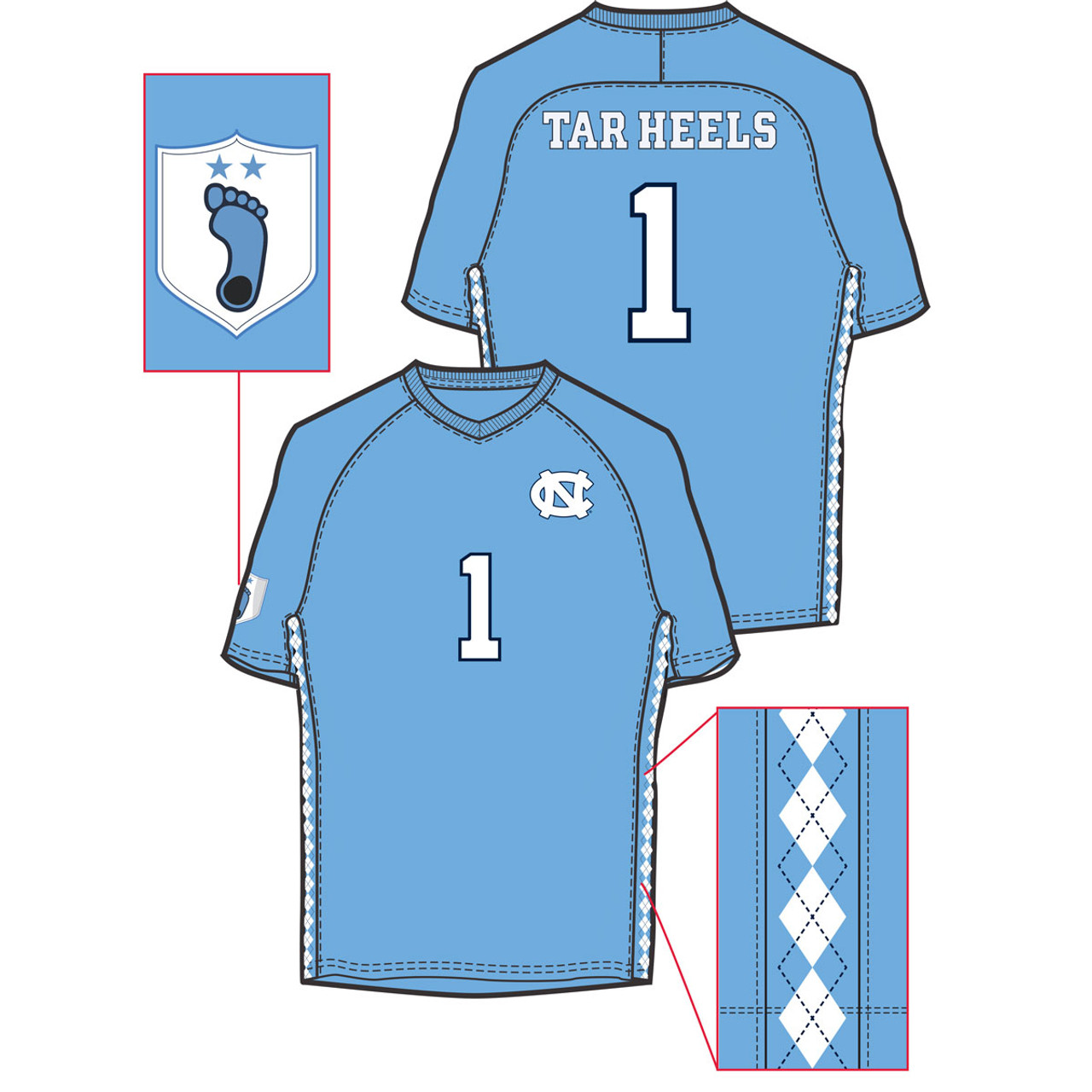 Unc tar heels official jersey