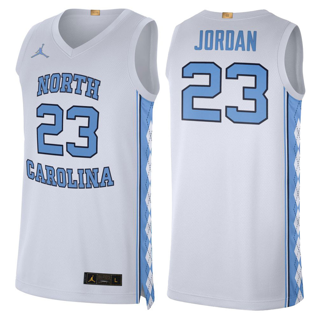 North carolina hot sale jordan jersey white