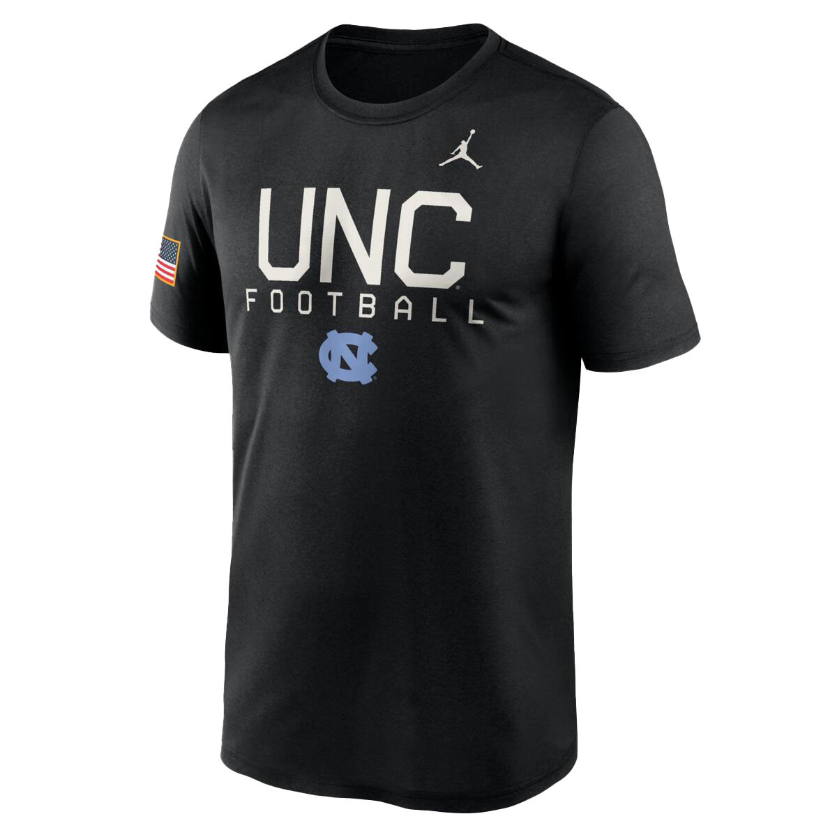 Nike 2024 Men's UNC Football Jordan Legend Military Tee- Black