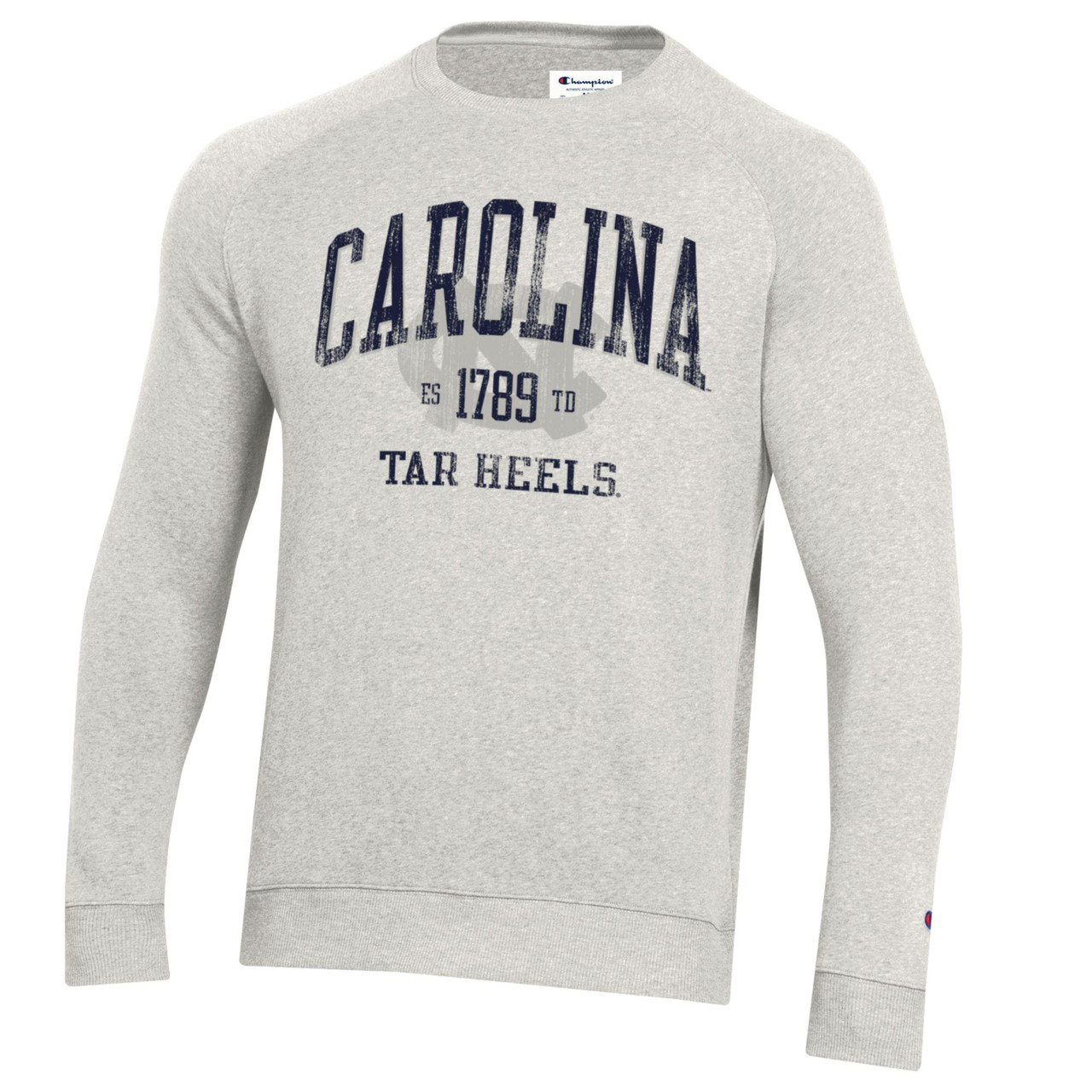 Champion Faded Carolina Triumph Fleece Raglan Crew