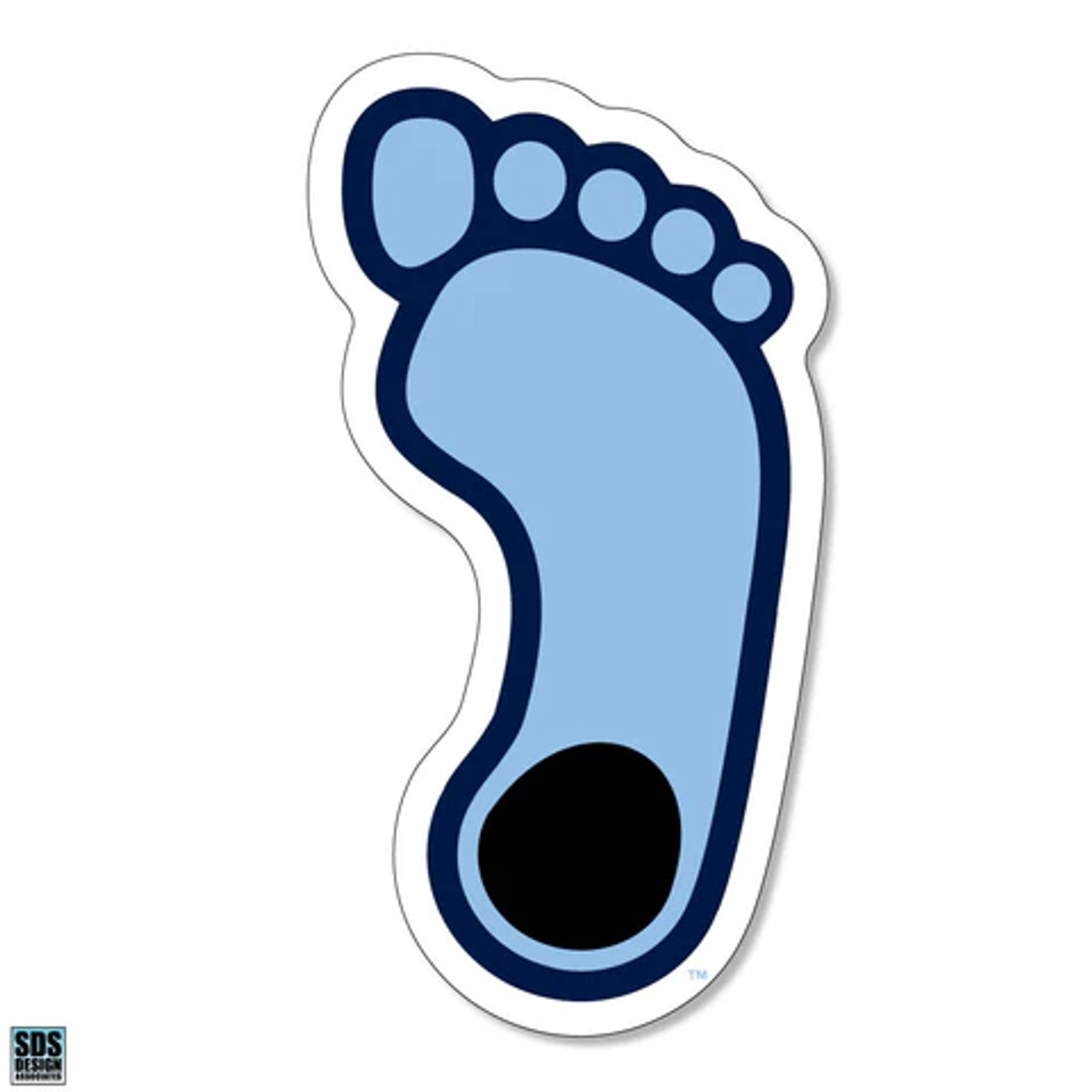 Carolina DECAL - Tar Heel Foot - Carolina Blue - ChapelHillSportswear.com carolina-decal-tar-heel-foot-carolina-blue-chapelhillsportswear-com
