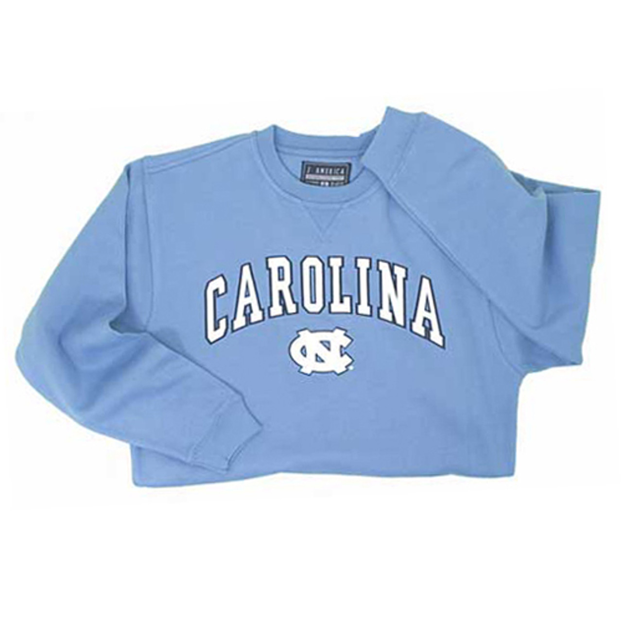 Arc Carolina over the Interlock NC Crew Sweatshirt - Carolina Blue