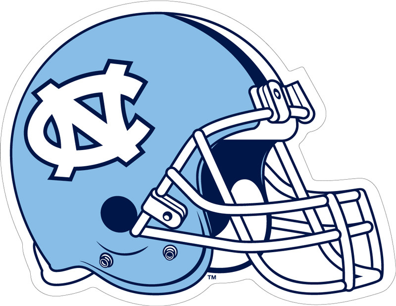 North Carolina Tar Heels Football Helmet Decals – Sheet Of 15 Full Size 3M 20Mil Stickers