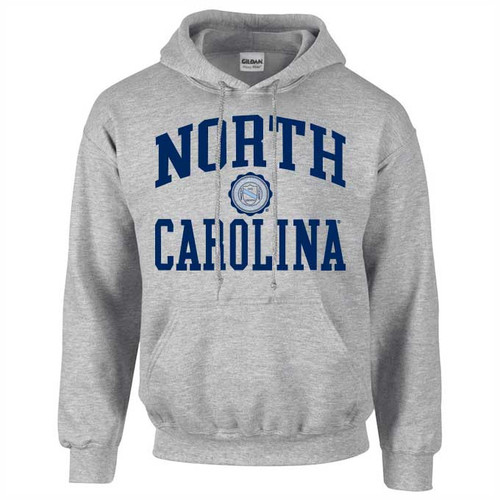 North Carolina Seal HOOD - Sport Gray