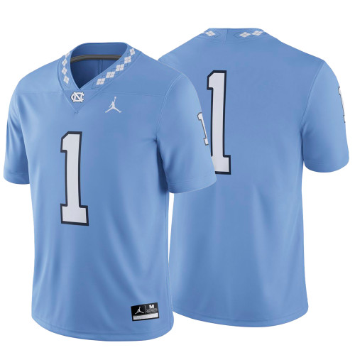 Nike Jordan Football Game Jersey - Carolina Blue #1