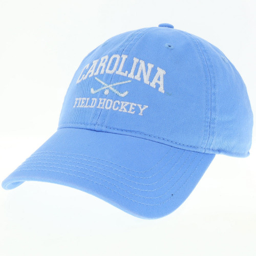 Carolina Blue hat with arc Carolina over cross sticks Field Hockey.