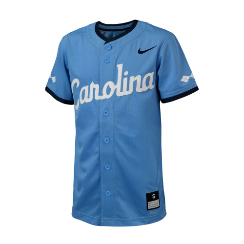 YOUTH Nike Button Baseball Jersey - script Carolina