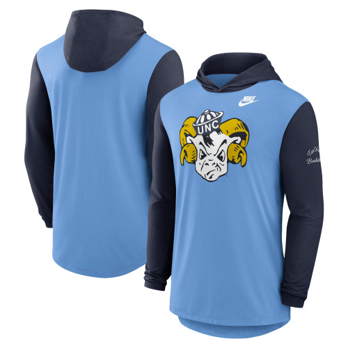 Nike Vault Ram Color Block Long Sleeve Hoodie Tee - Blue