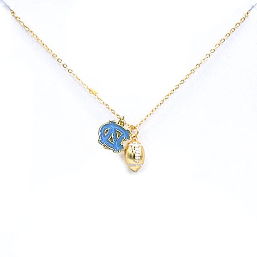 Color Shout UNC Football Charm Necklace