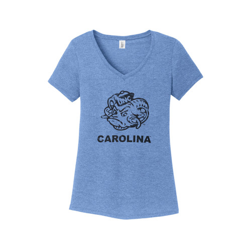 CHSW Women’s Ram Face Carolina Tri-Blend V-Neck - Blue